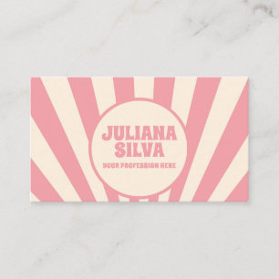 Groovy Funky Hippie 60s met QR-Visitekaartje Visitekaartje