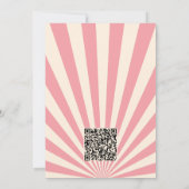 Groovy Funky Hippie 60s met QR Wedding Kaart (Achterkant)