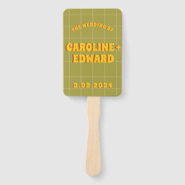 Groovy Funky Kleurrijke Trouwprogramma's Handwaaier