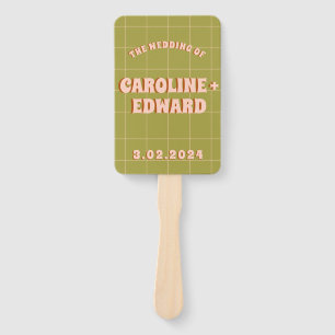 Groovy Funky Kleurrijke Trouwprogramma's Handwaaier