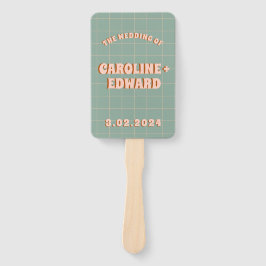 Groovy Funky Kleurrijke Trouwprogramma's Handwaaier