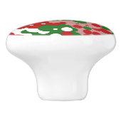 Groovy Funky Mod Retro Kerstpatroon Keramische Knop (Zijkant)