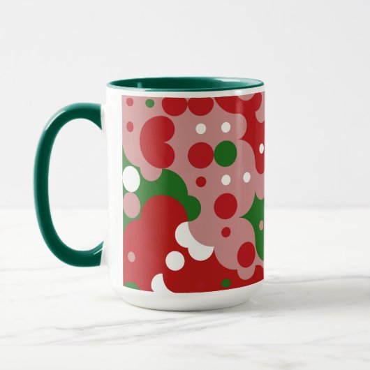 Groovy Funky Mod Retro Kerstpatroon Mok (Links)