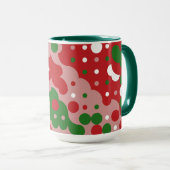 Groovy Funky Mod Retro Kerstpatroon Mok (Voorkant rechts)