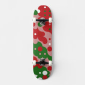 Groovy Funky Mod Retro Kerstpatroon Persoonlijk Skateboard (Voorkant)