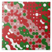 Groovy Funky Mod Retro Kerstpatroon Tegeltje (Voorkant)