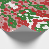 Groovy Funky Mod Retro Kerstpatroonpatroon Cadeaupapier (Hoek)