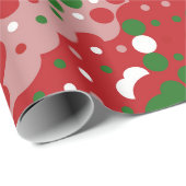 Groovy Funky Mod Retro Kerstpatroonpatroon Cadeaupapier (Rol Hoek)