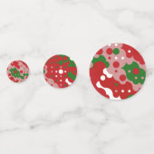 Groovy Funky Mod Retro Kerstpatroonpatroon Confetti (Voorkanten)