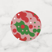 Groovy Funky Mod Retro Kerstpatroonpatroon Confetti (Kleine voorkant)