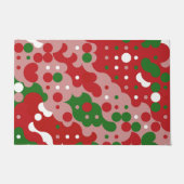 Groovy Funky Mod Retro Kerstpatroonpatroon Deurmat (Voorkant)