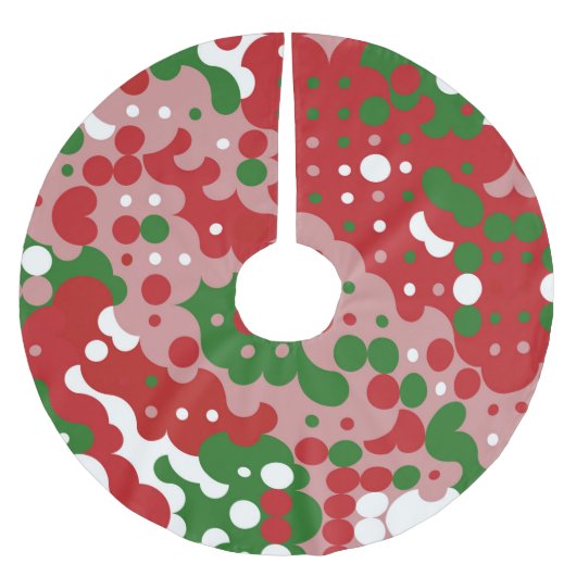 Groovy Funky Mod Retro Kerstpatroonpatroon Kerstboom Rok (Voorkant)