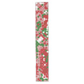 Groovy Funky Mod Retro Kerstpatroonpatroon Lange Tafelloper (Voorkant)
