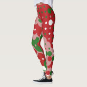Groovy Funky Mod Retro Kerstpatroonpatroon Leggings (Links)