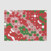 Groovy Funky Mod Retro Kerstpatroonpatroon Tissuepapier (Voorkant)