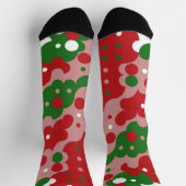 Groovy Funky Mod Retro kerstpatroonvergrendelingen Sokken (Top)