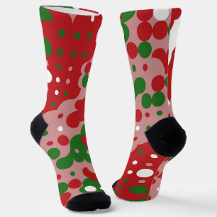 Groovy Funky Mod Retro kerstpatroonvergrendelingen Sokken