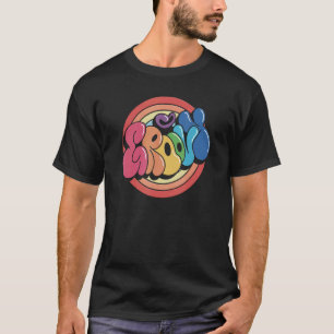 Groovy Funky regenboogcirkel T-shirt