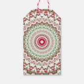 Groovy Funky Tie Dye Christmas Boho Hippie Mandala Cadeaulabel (Voorkant)