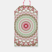 Groovy Funky Tie Dye Christmas Boho Hippie Mandala Cadeaulabel (Achterkant)