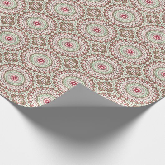 Groovy Funky Tie Dye Christmas Boho Hippie Mandala Cadeaupapier (Hoek)