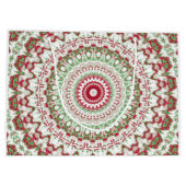 Groovy Funky Tie Dye Christmas Boho Hippie Mandala Groot Cadeauzakje (Achterkant)