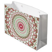 Groovy Funky Tie Dye Christmas Boho Hippie Mandala Groot Cadeauzakje (Achterkant Gekanteld)