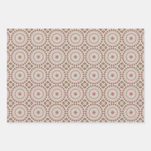 Groovy Funky Tie Dye Christmas Boho Hippie Mandala Inpakpapier Vel (Voorkant 3)