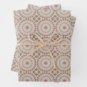 Groovy Funky Tie Dye Christmas Boho Hippie Mandala Inpakpapier Vel (In situ)