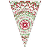 Groovy Funky Tie Dye Christmas Boho Hippie Mandala Vlaggetjes (Derde vlag)