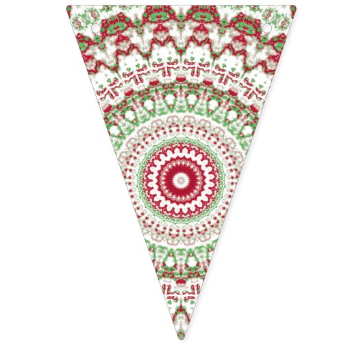 Groovy Funky Tie Dye Christmas Boho Hippie Mandala Vlaggetjes (Eerste vlag)