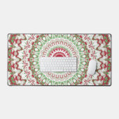 Groovy Funky Tie Dye Kerstmis Boho Hippie Mandala Bureaumat (Keyboard & Muis)