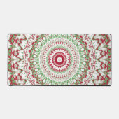 Groovy Funky Tie Dye Kerstmis Boho Hippie Mandala Bureaumat (Voorkant)
