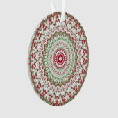 Groovy Funky Tie Dye Kerstmis Boho Hippie Mandala Ornament (voorkant)