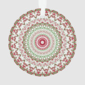 Groovy Funky Tie Dye Kerstmis Boho Hippie Mandala Ornament (achterkant)