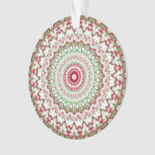 Groovy Funky Tie Dye Kerstmis Boho Hippie Mandala Ornament (voorkant)