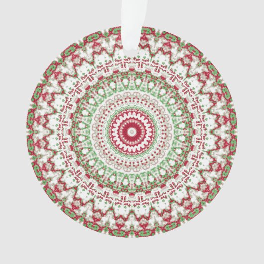 Groovy Funky Tie Dye Kerstmis Boho Hippie Mandala Ornament (voorkant)