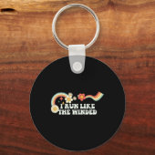 Groovy Funny Ik ren Als De Winde Voor Vrouwen Mann Sleutelhanger (Voorkant)