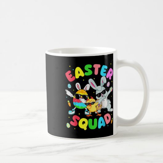 Groovy Funny Rabbit Egg Chick Easter Squad Day Man Koffiemok (Rechts)
