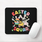 Groovy Funny Rabbit Egg Chick Easter Squad Day Man Muismat (Met muis)