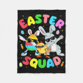 Groovy Funny Rabbit Egg Chick Easter Squad Day Men Fleece Deken (Voorkant)