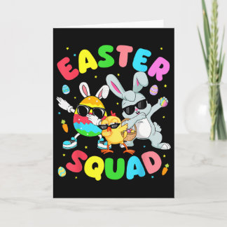 Groovy Funny Rabbit Egg Chick Easter Squad Day Men Kaart