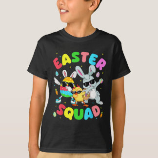 Groovy Funny Rabbit Egg Chick Easter Squad Day Men T-shirt