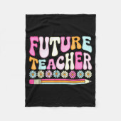 Groovy Future Teacher Student Graduation Teacher I Fleece Deken (Voorkant)