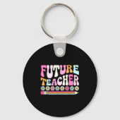 Groovy Future Teacher Student Graduation Teacher I Sleutelhanger (Voorkant)