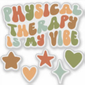 Groovy Fysiotherapie is mijn Vibe Sticker, PT Sticker (Voorkant)