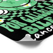 Groovy galblaas en galweg kanker bewustzijn poster (Hoek)