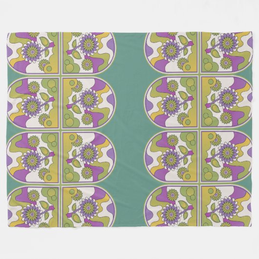 Groovy Garden Fleece Deken (Voorkant (Horizontaal))