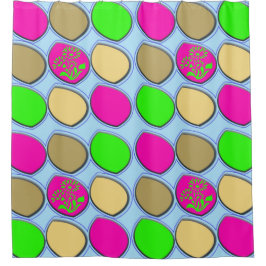 Groovy Garden Pods: levendige retro Douchegordijn