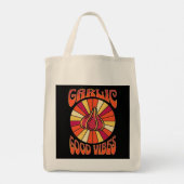 Groovy Garlic Good Vibes herbruikbare tas (Achterkant)